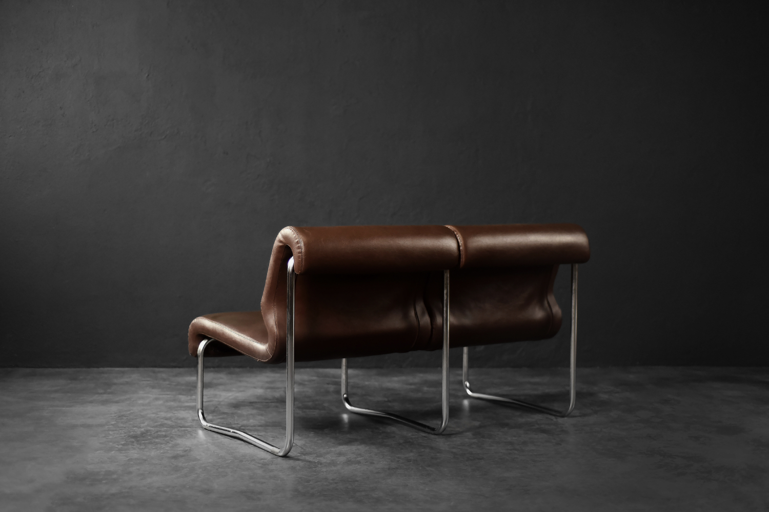 Dwuosobowa sofa na metalowym stelażu, Niemcy, lata 70