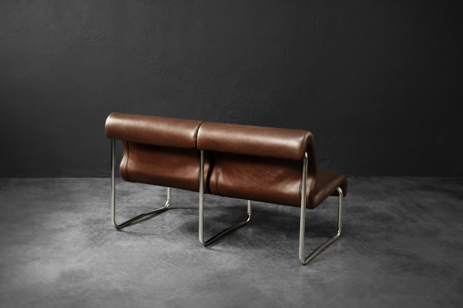 Dwuosobowa sofa na metalowym stelażu, Niemcy, lata 70