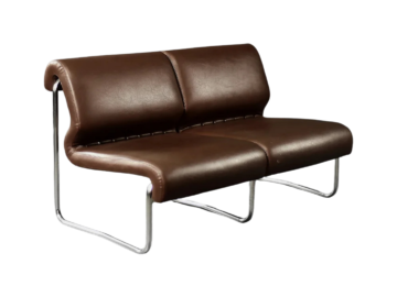 Dwuosobowa sofa na metalowym stelażu, Niemcy, lata 70
