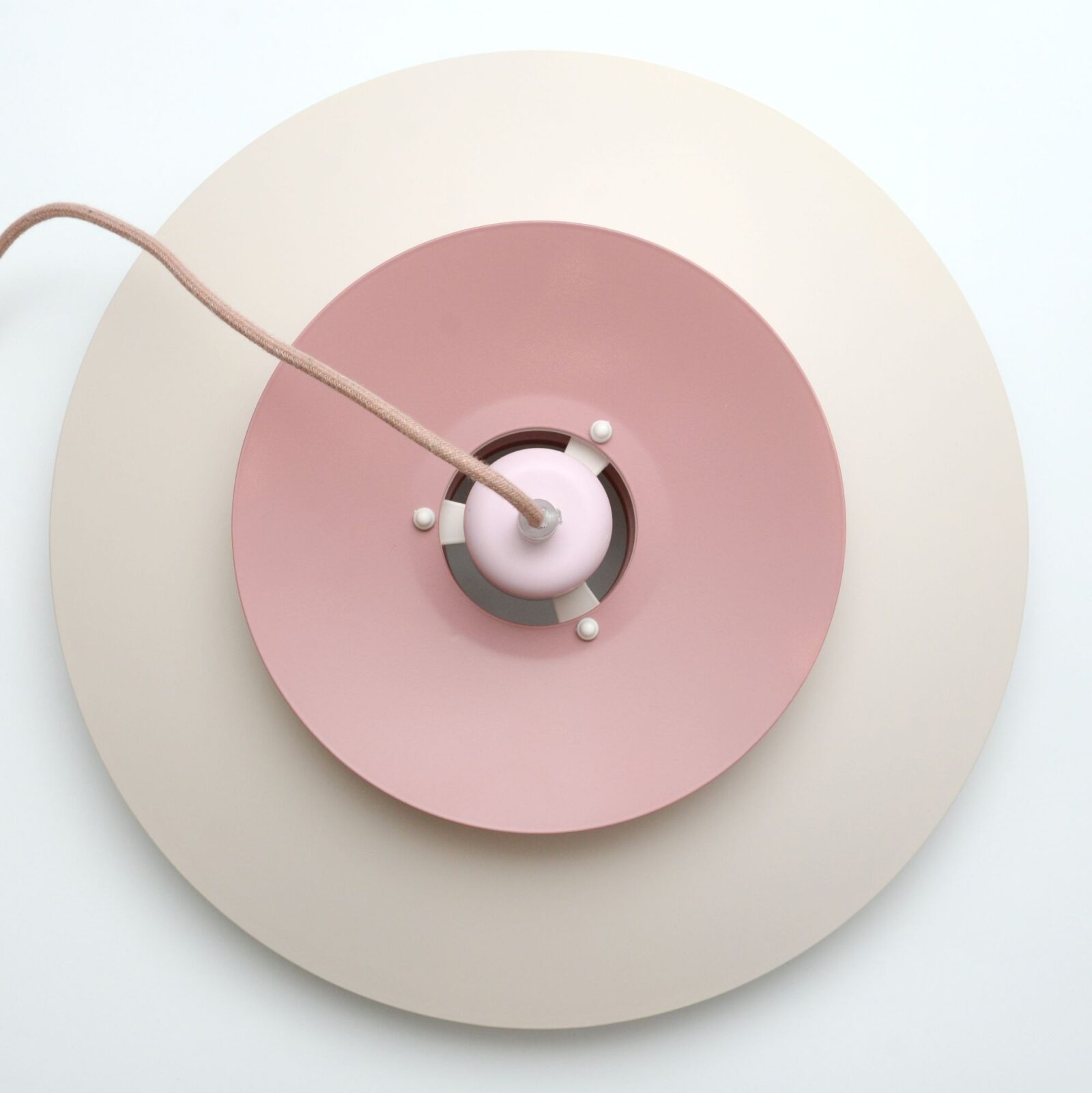 Różowa lampa Horn, Dania, lata 70