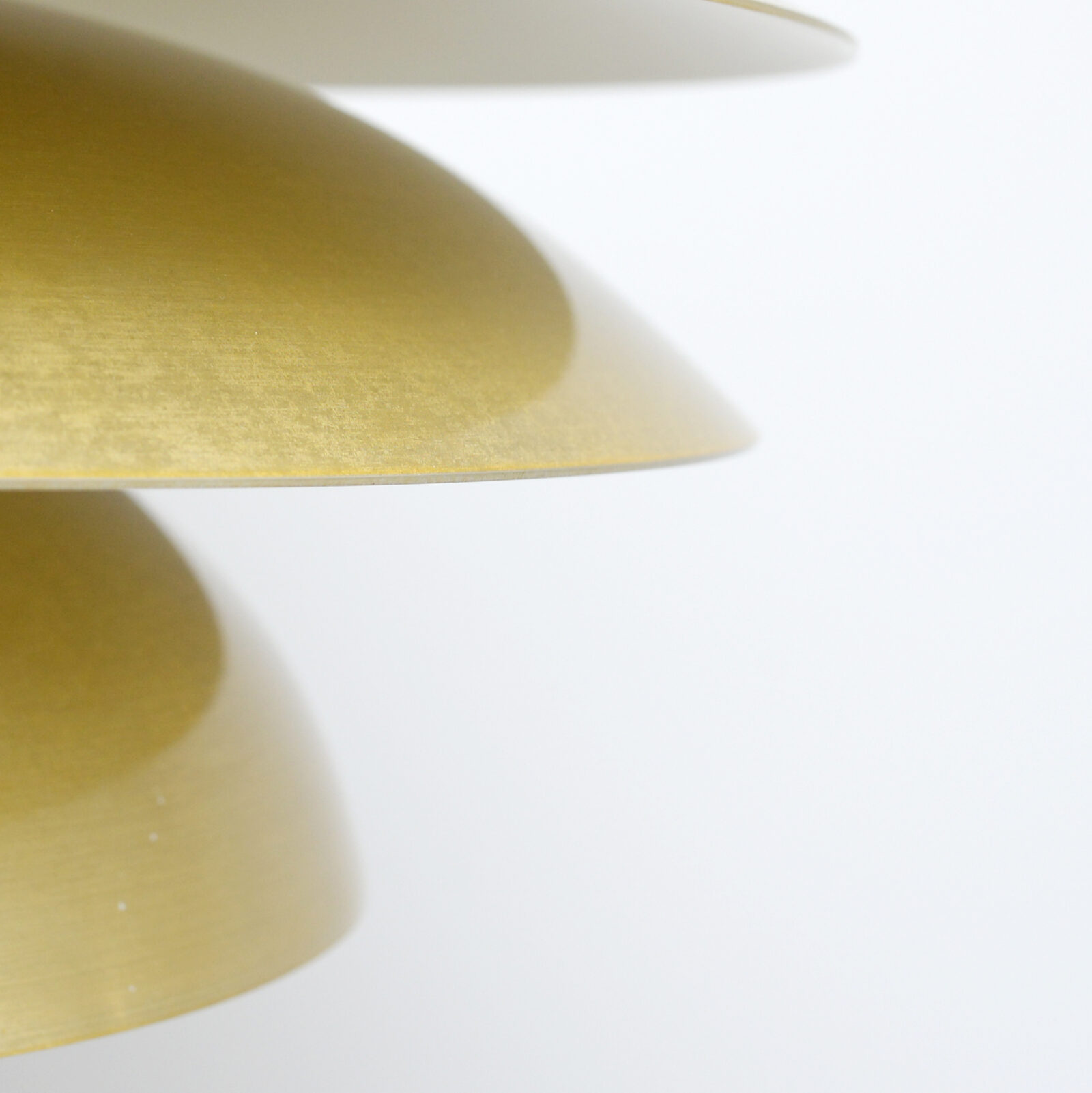 Złota lampa vintage, Dania, lata 70