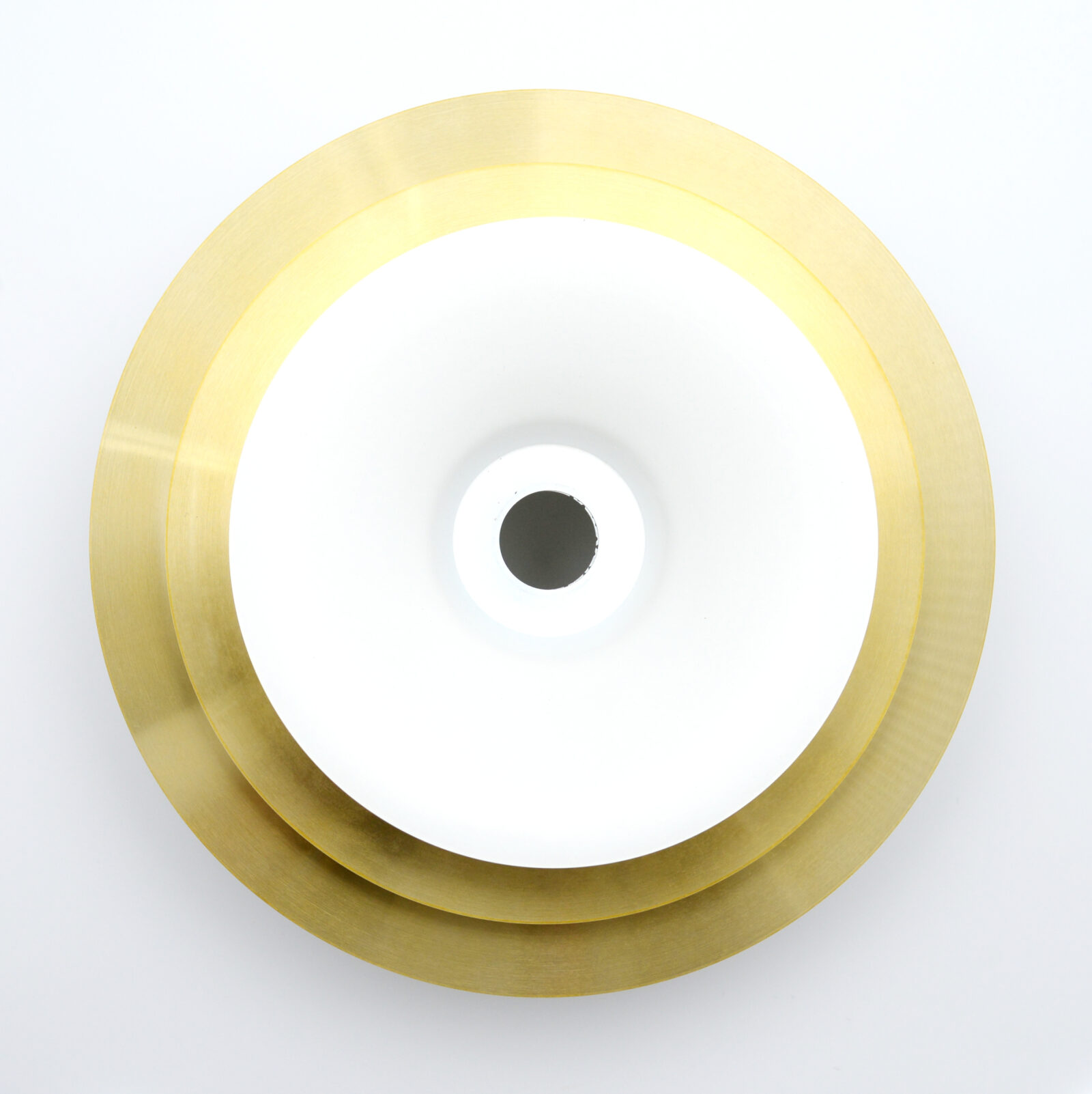 Złota lampa vintage, Dania, lata 70