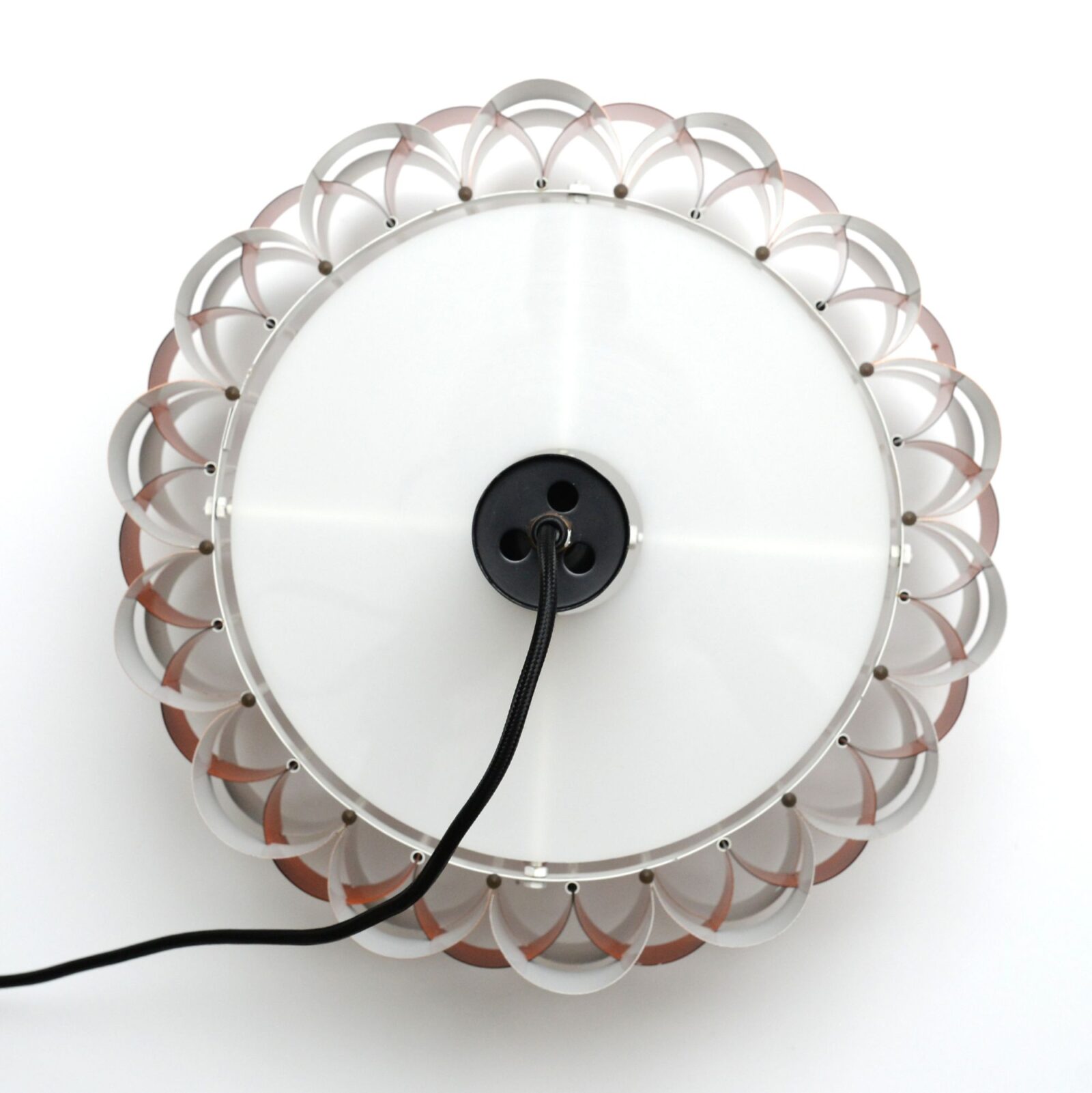 Miedziana lampa proj. Werner Schou dla Coronell Elektro, lata 70