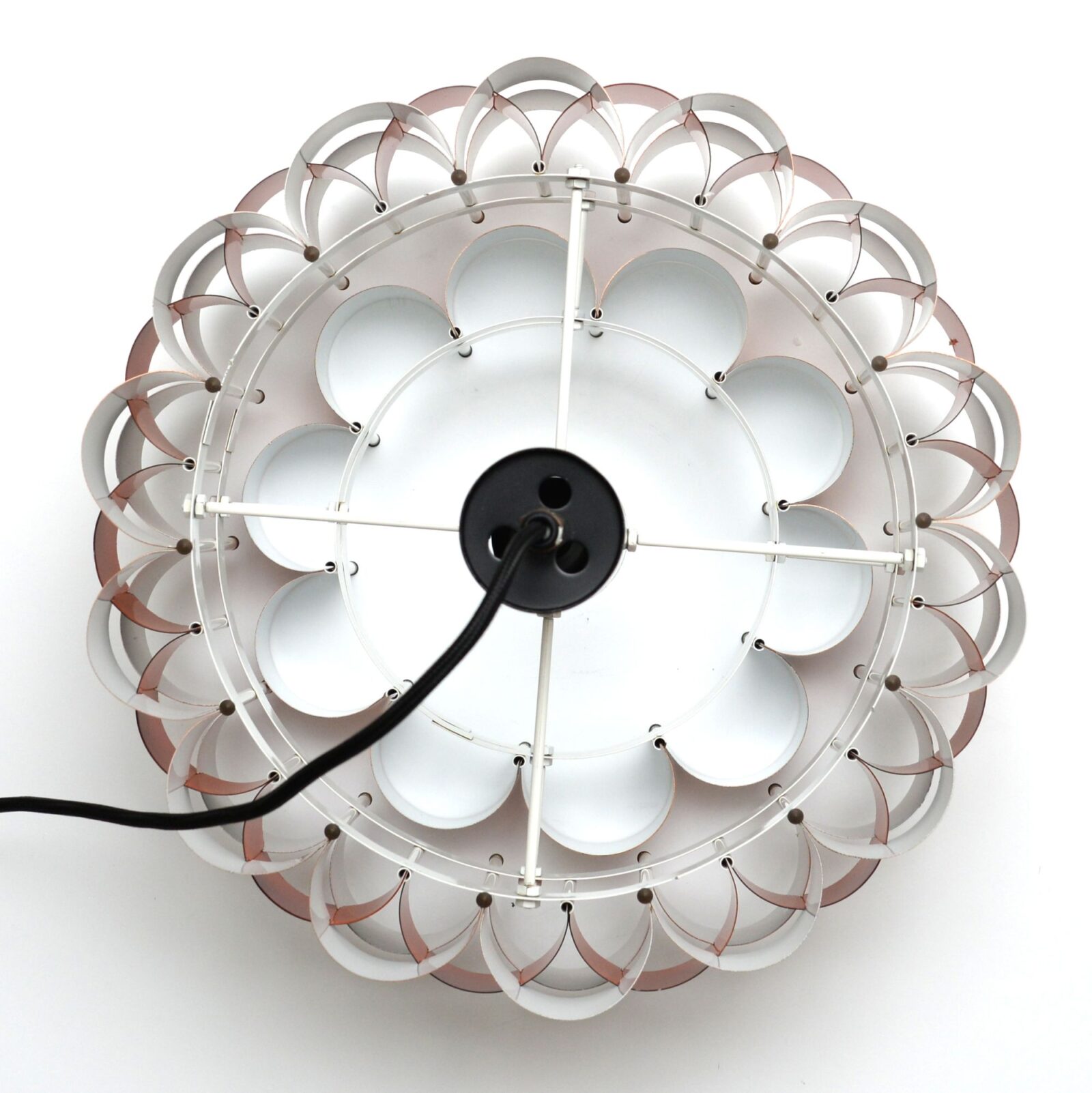 Miedziana lampa proj. Werner Schou dla Coronell Elektro, lata 70