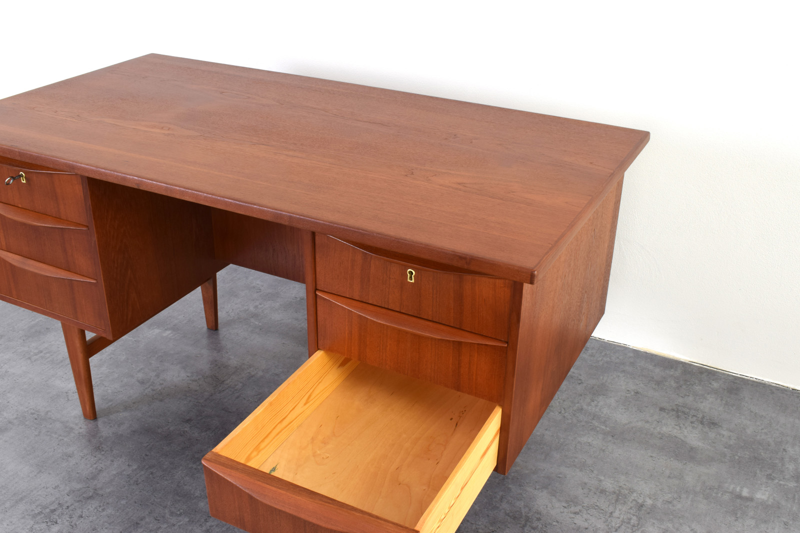 Scandinavian teak desk, Denmark, 1960s