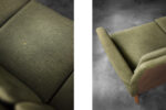 Trzyosobowa zielona sofa, proj. Folke Ohlsson, Fritz Hansen, Dania, lata 60