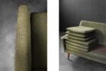 Trzyosobowa zielona sofa, proj. Folke Ohlsson, Fritz Hansen, Dania, lata 60