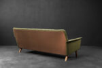 Trzyosobowa zielona sofa, proj. Folke Ohlsson, Fritz Hansen, Dania, lata 60