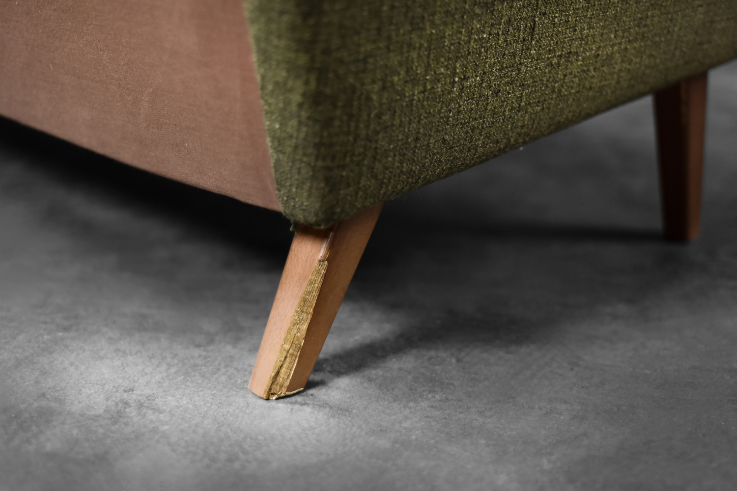 Trzyosobowa zielona sofa, proj. Folke Ohlsson, Fritz Hansen, Dania, lata 60