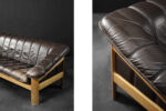 Three-seater vintage leather sofa, Denmark, 1970s