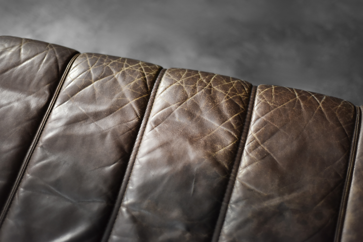 Three-seater vintage leather sofa, Denmark, 1970s