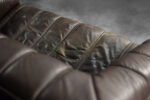 Vintage two-seater leather sofa, Denmark, 1970s