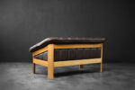 Vintage two-seater leather sofa, Denmark, 1970s