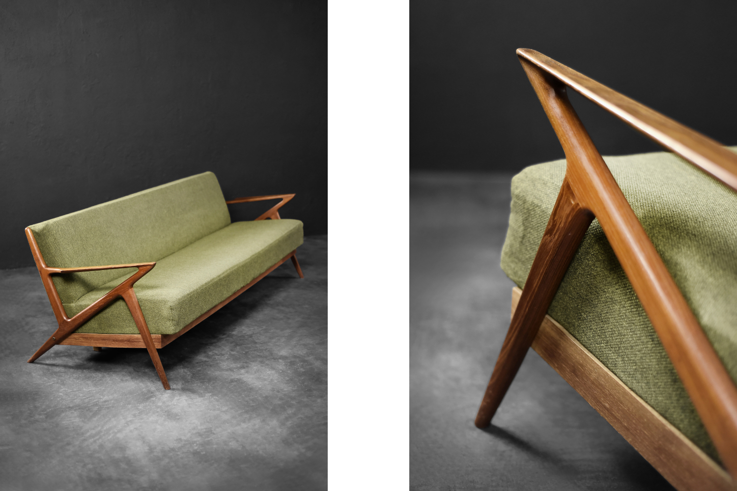 Rozkładana trzyosobowa Z Sofa, proj. Poul Jensen dla Selig Furniture, Dania, lata 50