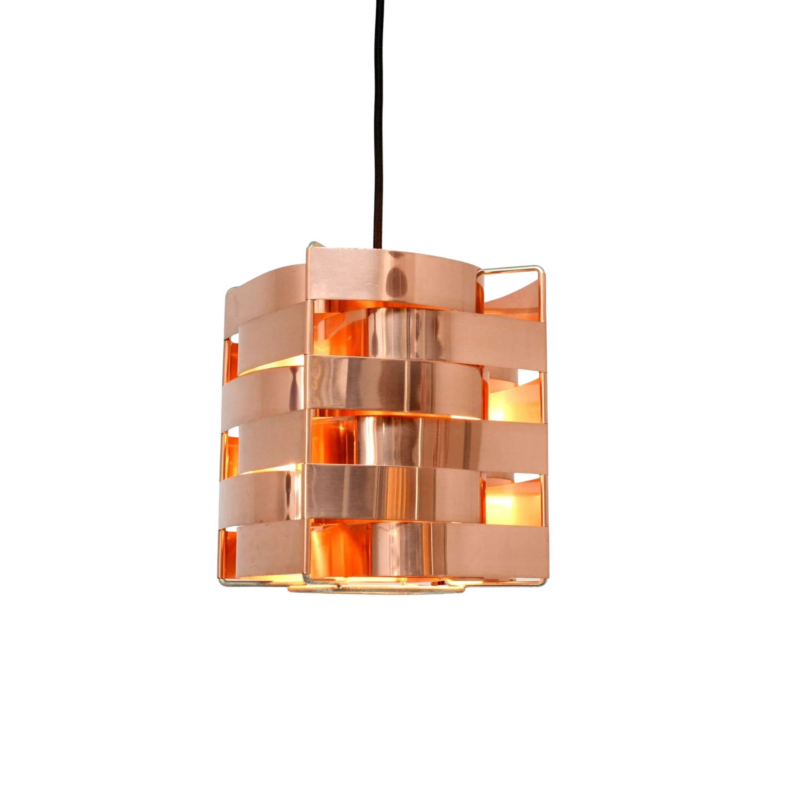 Miedziana lampa Mars, proj. Max Sauze, Francja, lata 70