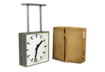 New double-sided Pragotron railway clock, Czechoslovakia, 1980s