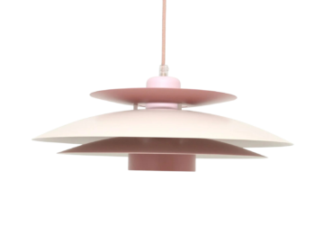 Różowa lampa Horn, Dania, lata 70