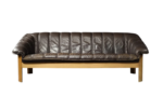 Three-seater vintage leather sofa, Denmark, 1970s