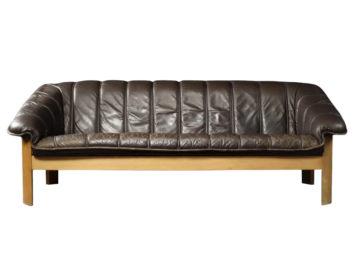 Trzyosobowa sofa skórzana vintage, Dania, lata 70