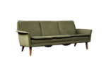 Trzyosobowa zielona sofa, proj. Folke Ohlsson, Fritz Hansen, Dania, lata 60