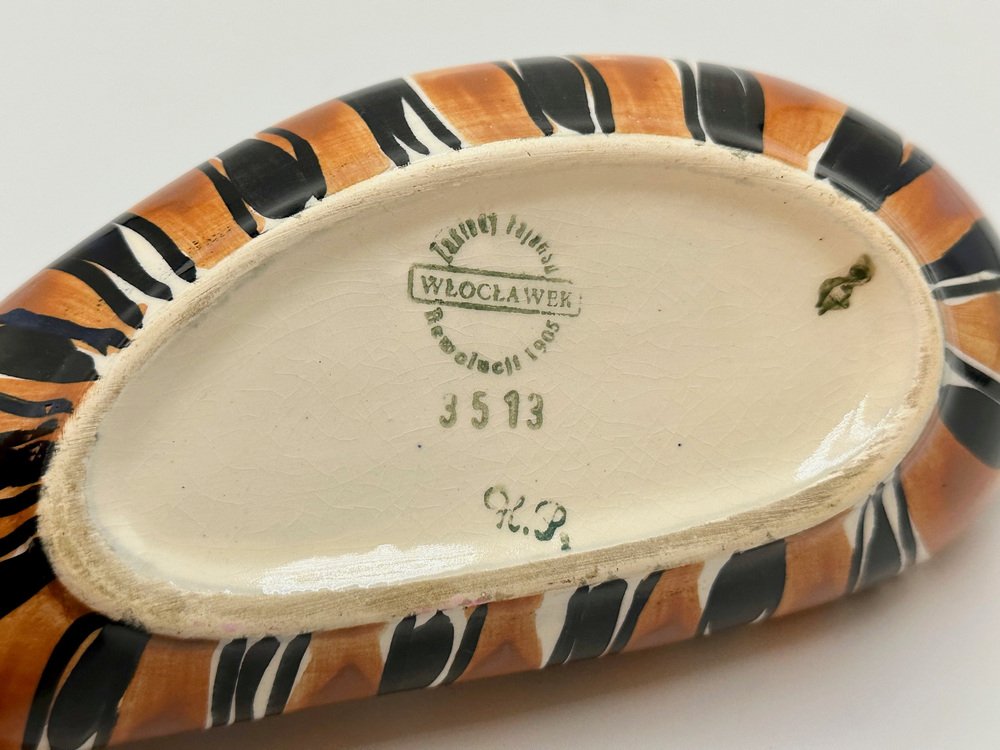 Popielnica wzór 204 proj. Wit Płażewski, Zakłady Fajansu "Włocławek" PRL, 1957