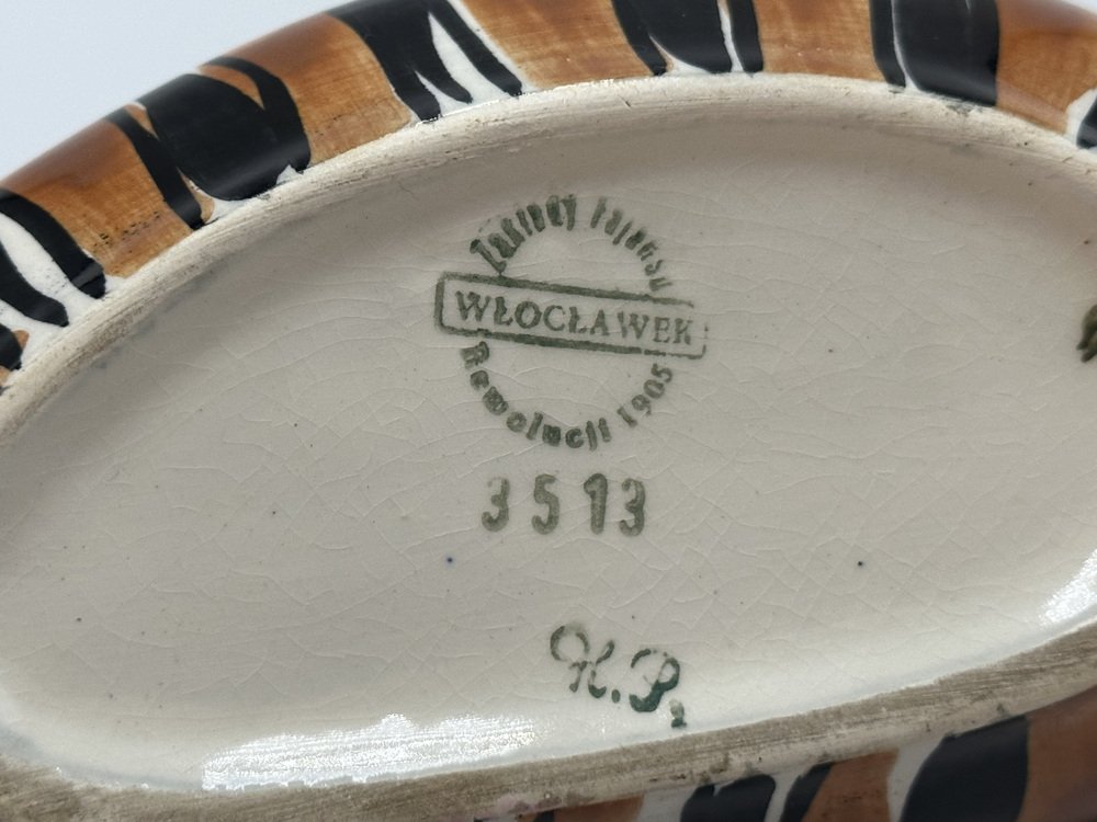 Popielnica wzór 204 proj. Wit Płażewski, Zakłady Fajansu "Włocławek" PRL, 1957