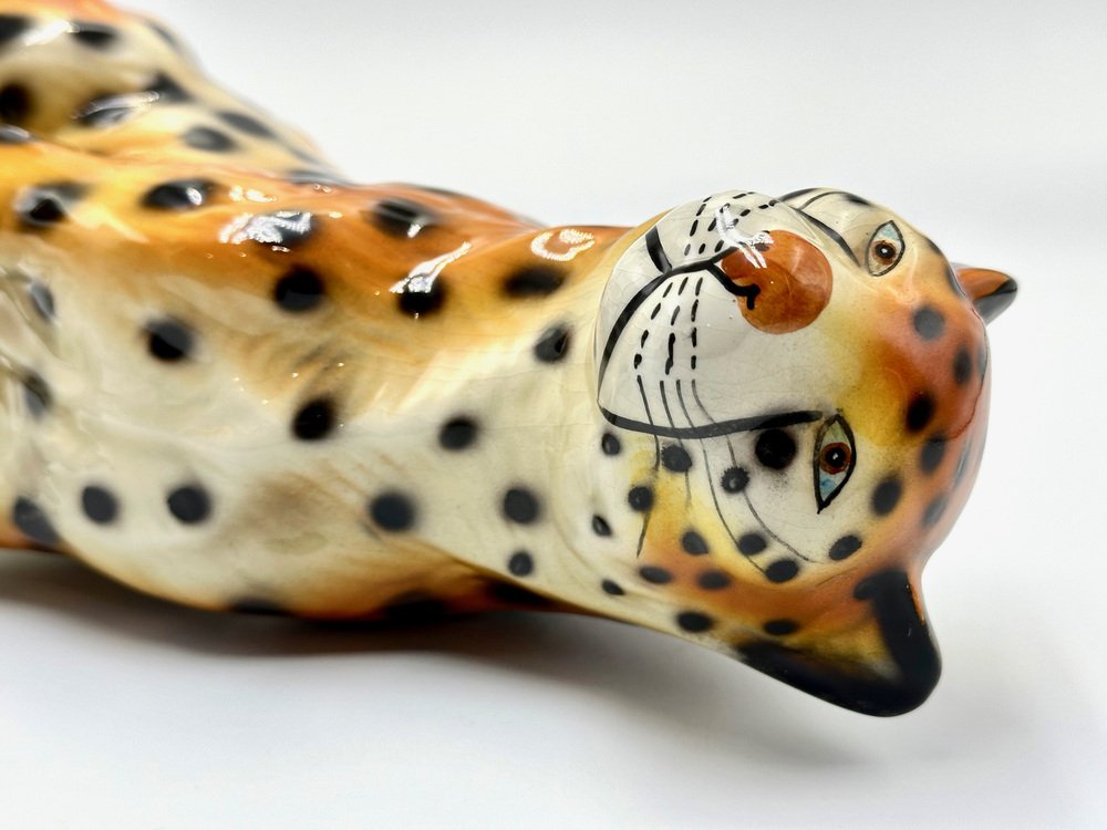 Ceramiczny lampart, Włochy, lata 70