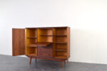 Skandynawski highboard tekowy, Dania, lata 60