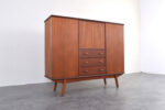 Skandynawski highboard tekowy, Dania, lata 60
