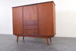Skandynawski highboard tekowy, Dania, lata 60