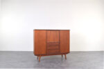 Skandynawski highboard tekowy, Dania, lata 60