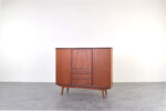 Skandynawski highboard tekowy, Dania, lata 60