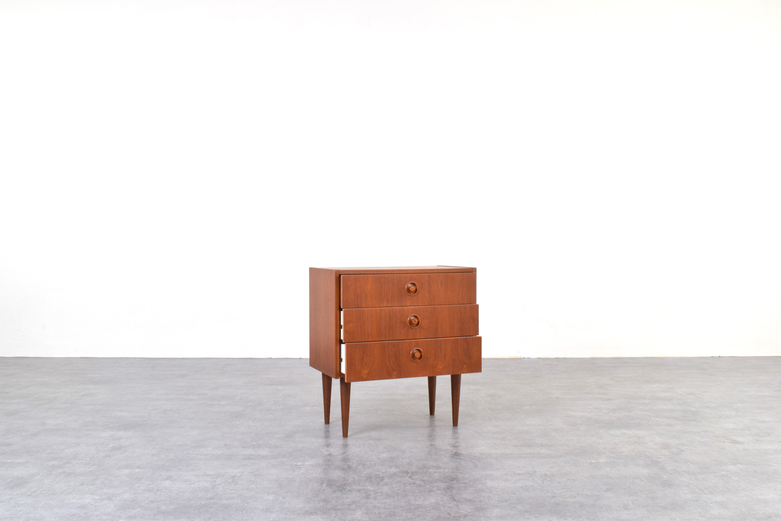 Skandynawska szafka nocna, tek, Dania, lata 60