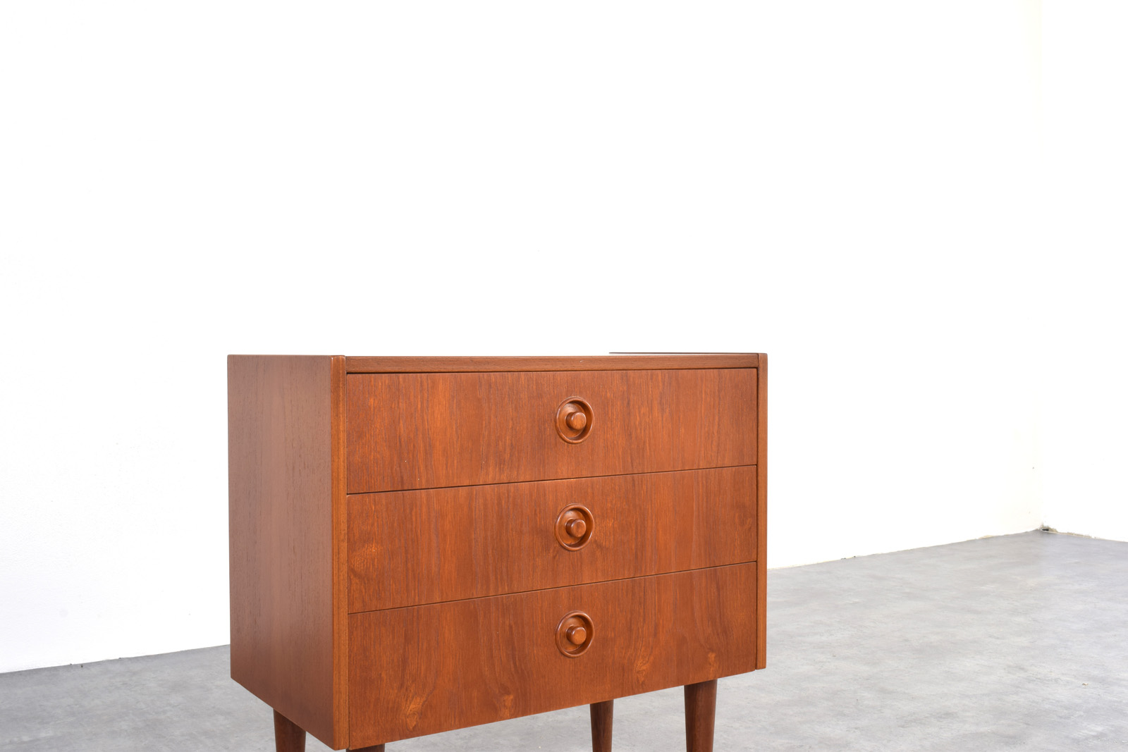 Skandynawska szafka nocna, tek, Dania, lata 60