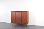 Skandynawski highboard tekowy, Dania, lata 60
