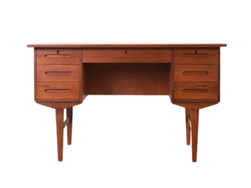 Biurko tekowe vintage, Dania, lata 60