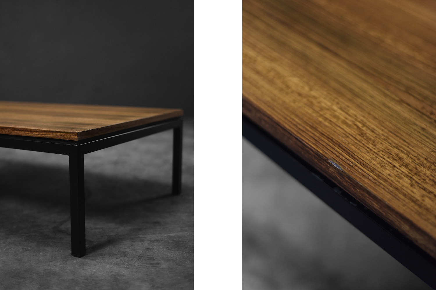 Niski tekowy stolik kawowy, Dania, lata 60