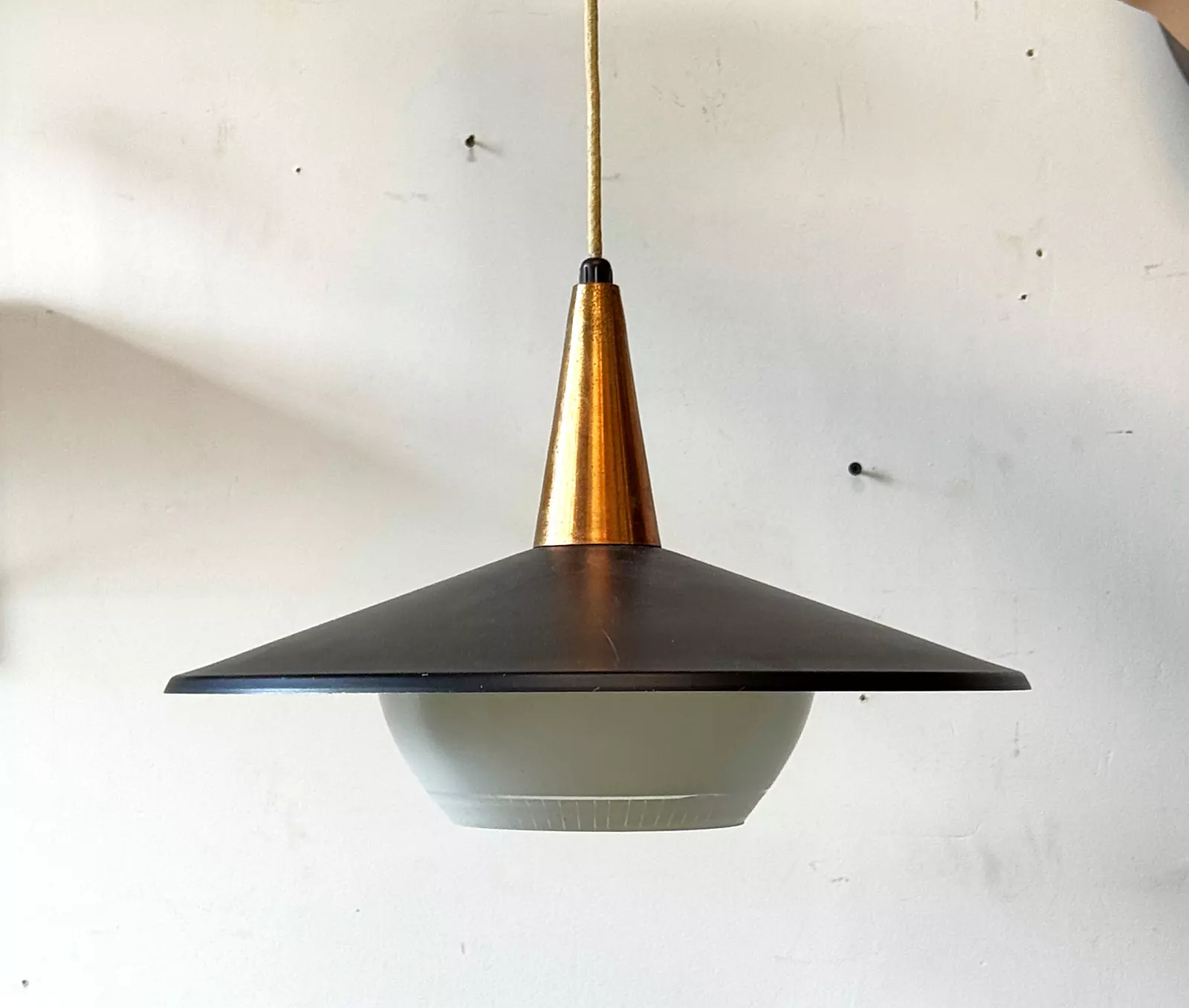 Lampa wisząca z regulacją, Dania, lata 70