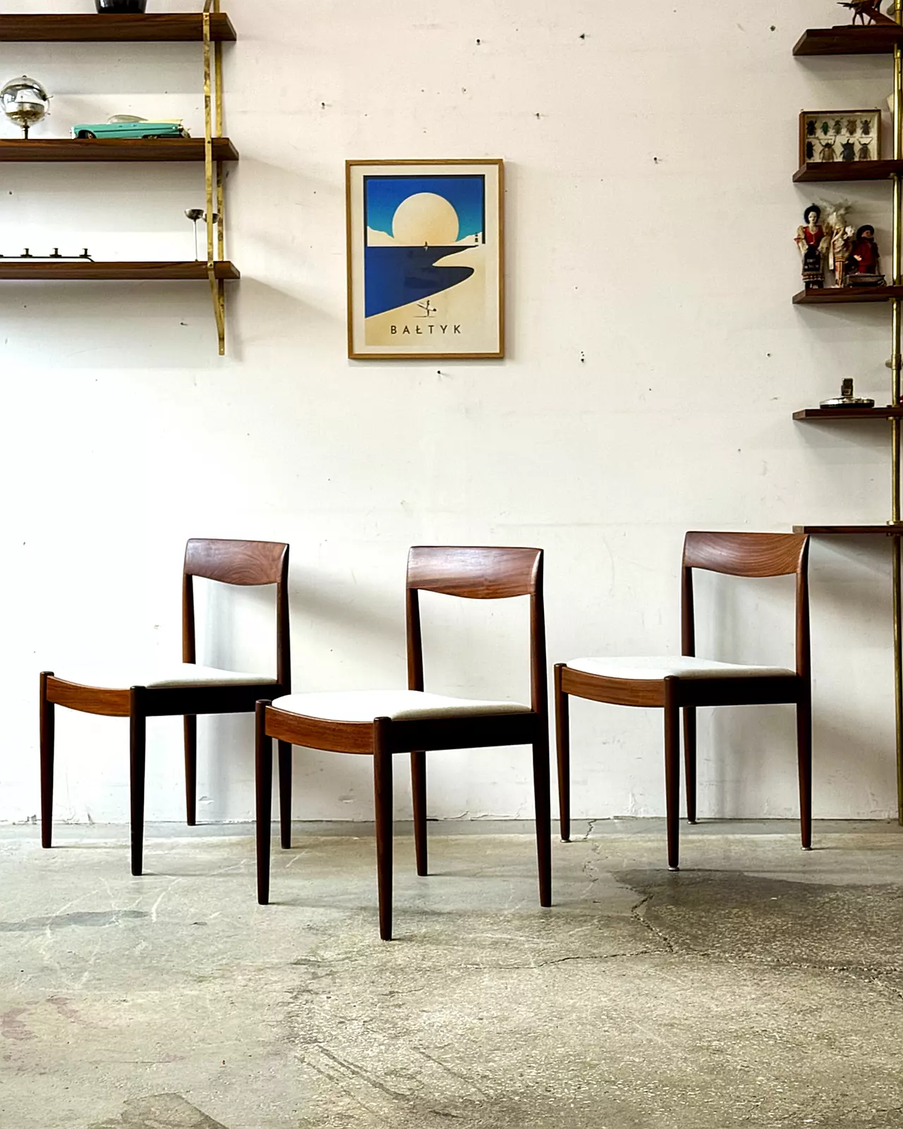 Krzesła tekowe vintage, Lübke, Niemcy, lata 60