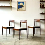 Krzesła tekowe vintage, Lübke, Niemcy, lata 60