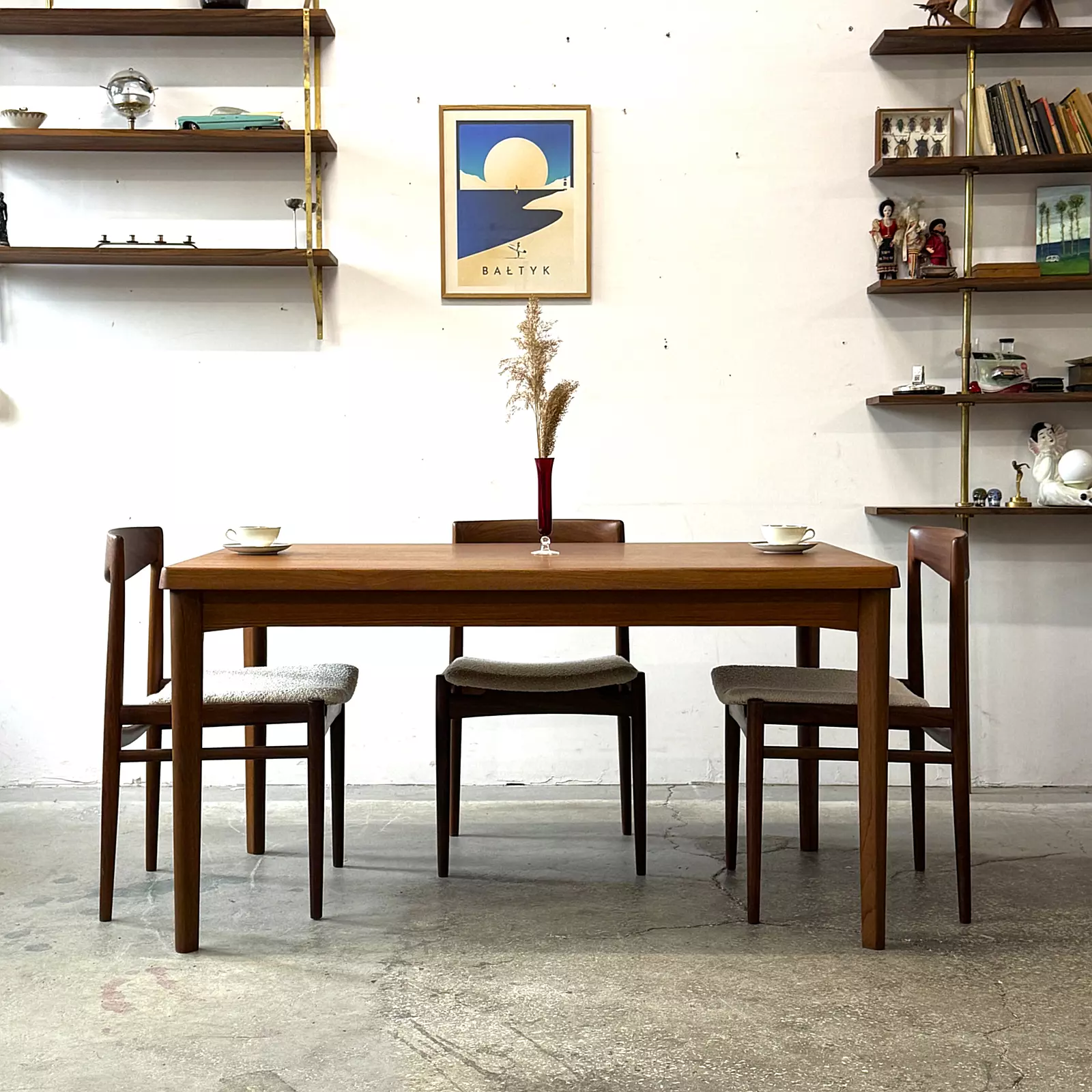 Tekowe krzesła, Lübke, Niemcy, lata 60