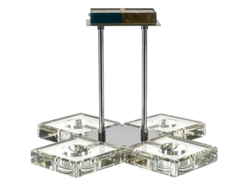 Kryształowa lampa sufitowa, lata 90