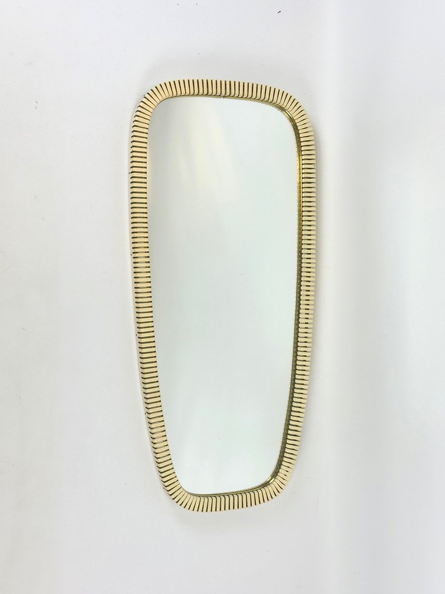 Lustro ścienne w metalowej ramie, Niemcy, lata 50