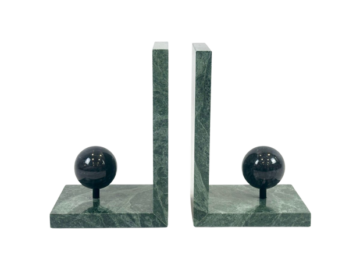 Marmurowe podpórki do książek Art Deco, Francja, lata 30