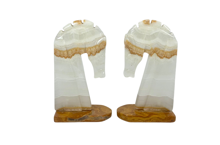 Onyksowe podpórki do książek, Meksyk, lata 70