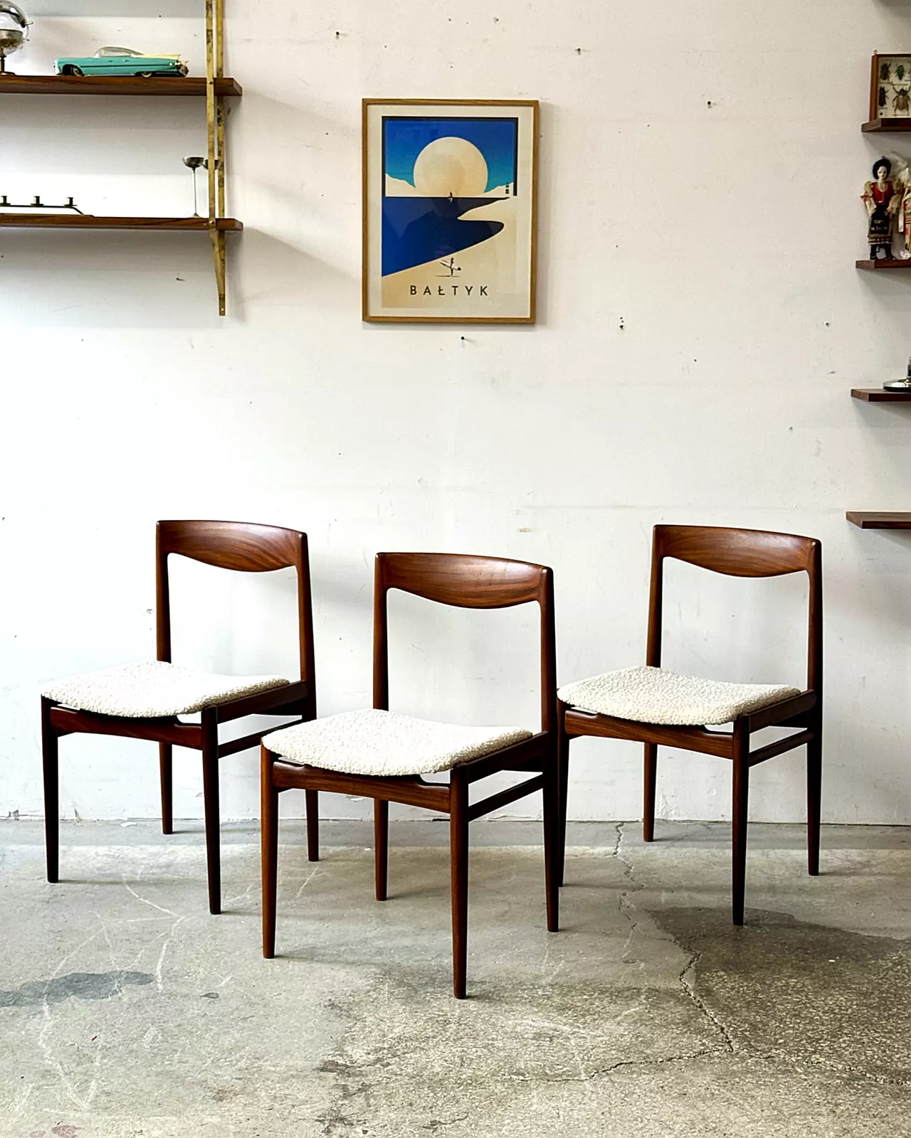 Tekowe krzesła, Lübke, Niemcy, lata 60