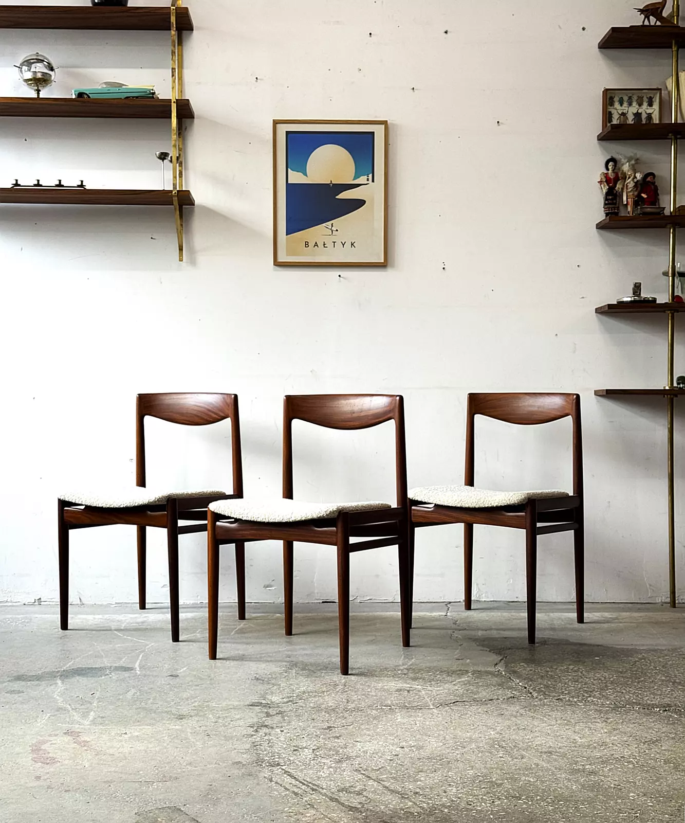 Tekowe krzesła, Lübke, Niemcy, lata 60