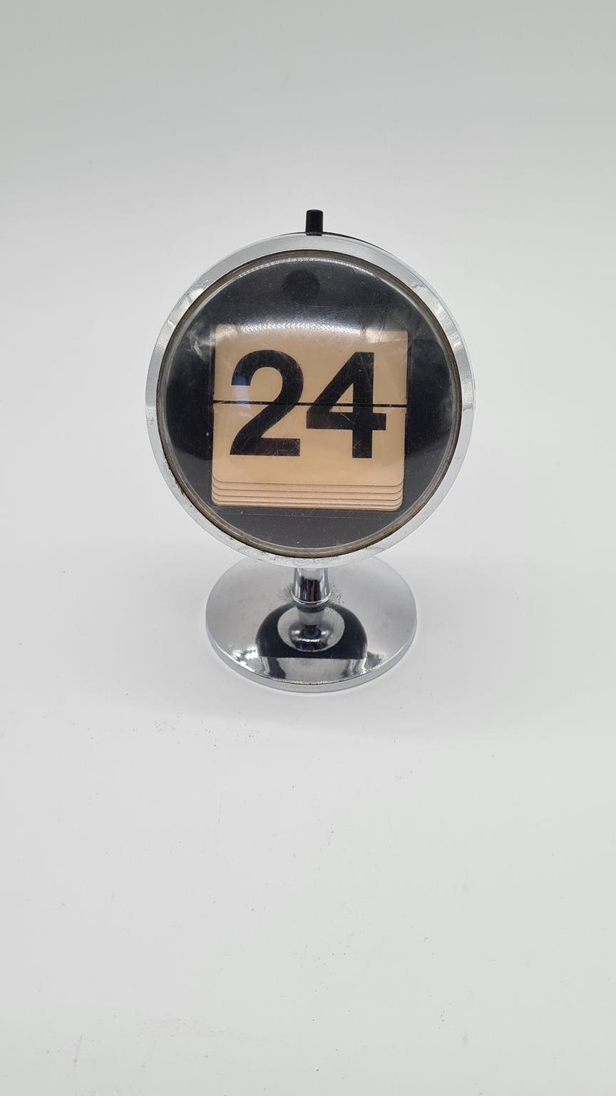 Wieczny kalendarz klapkowy Space Age, lata 70