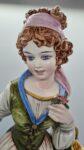 Wysoka ceramiczna figura "kobieta zbierająca kwiaty" proj. Domenico Poloniato, Włochy, lata 80