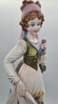 Wysoka ceramiczna figura "kobieta zbierająca kwiaty" proj. Domenico Poloniato, Włochy, lata 80